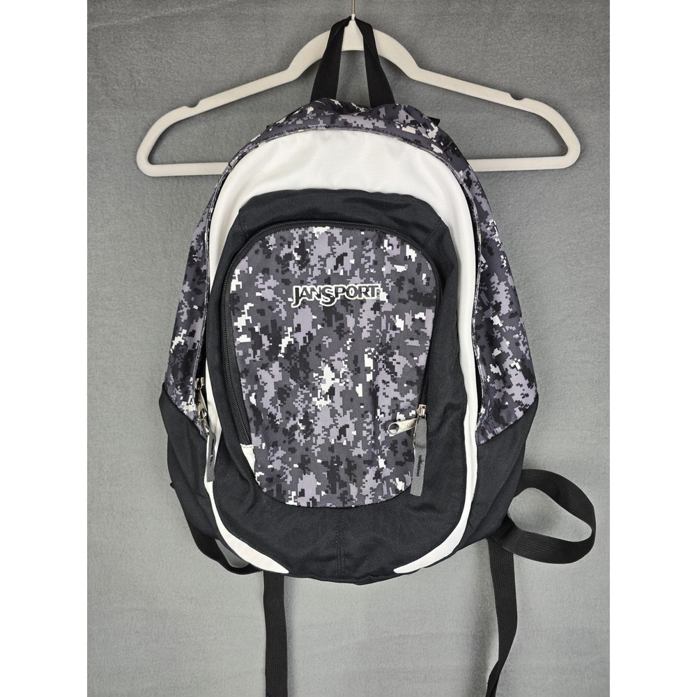 Jansport Backpack Grey Digital Camo School Bag Tactical Streetwear